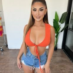 Hersy Lenni Cropped Top(Orange)