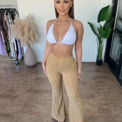 Audrey 3+1 Bottoms Zadie Pants (Beige/brown)