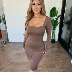 La Luxe Dresses/Rompers Ada Dress(Coffee)