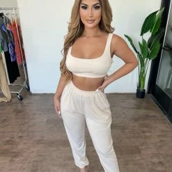 La Luxe Cassie 2 Piece Set(Tan)