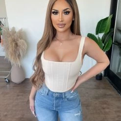 Edit By Nine Mariah Corset Top(Beige)