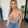 ACOA Addie Cami Bodysuit(Taupe) Tops