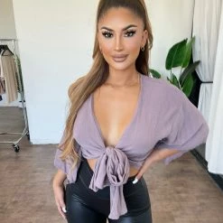 Final Touch Gloria Top(Dusty Plum) Tops