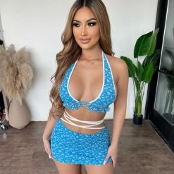 New Pink Ariella Floral Set(Blue)