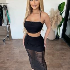 Sabora Lea Cami Matching Set(Black) Tops