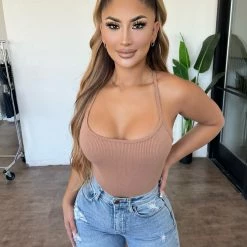 La Luxe Zade Bodysuit(Nude) Bottoms