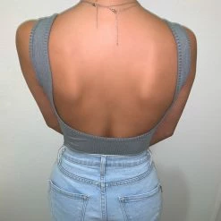 Hey Babe Daphne Tank Bodysuit(Sage)FINAL SALE