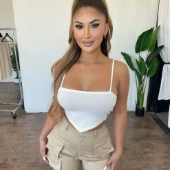 ANWND Tops Vivi Cropped Top(White)