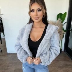 Ootdfash Sales 2022 23 Miss Love Blake Fur Jacket(Pale Blue)