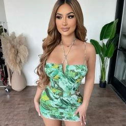 BLANC Tops Leslie Skirt Set (Green)