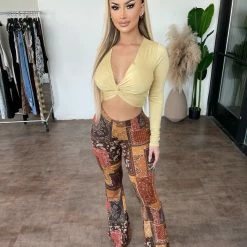Bear Dance Chanel Bell Bottoms(Brown)