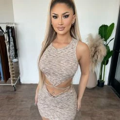 Bear Dance Ivy Sleeveless Matching Set(Mocha) Tops