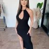 Couture Mara Halter Dress(Black)