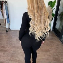 Junie June Collar Jumpsuit(Black) Dresses/Rompers