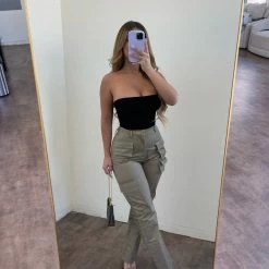 Beige Botany Anali Cargo Pants(Taupe)