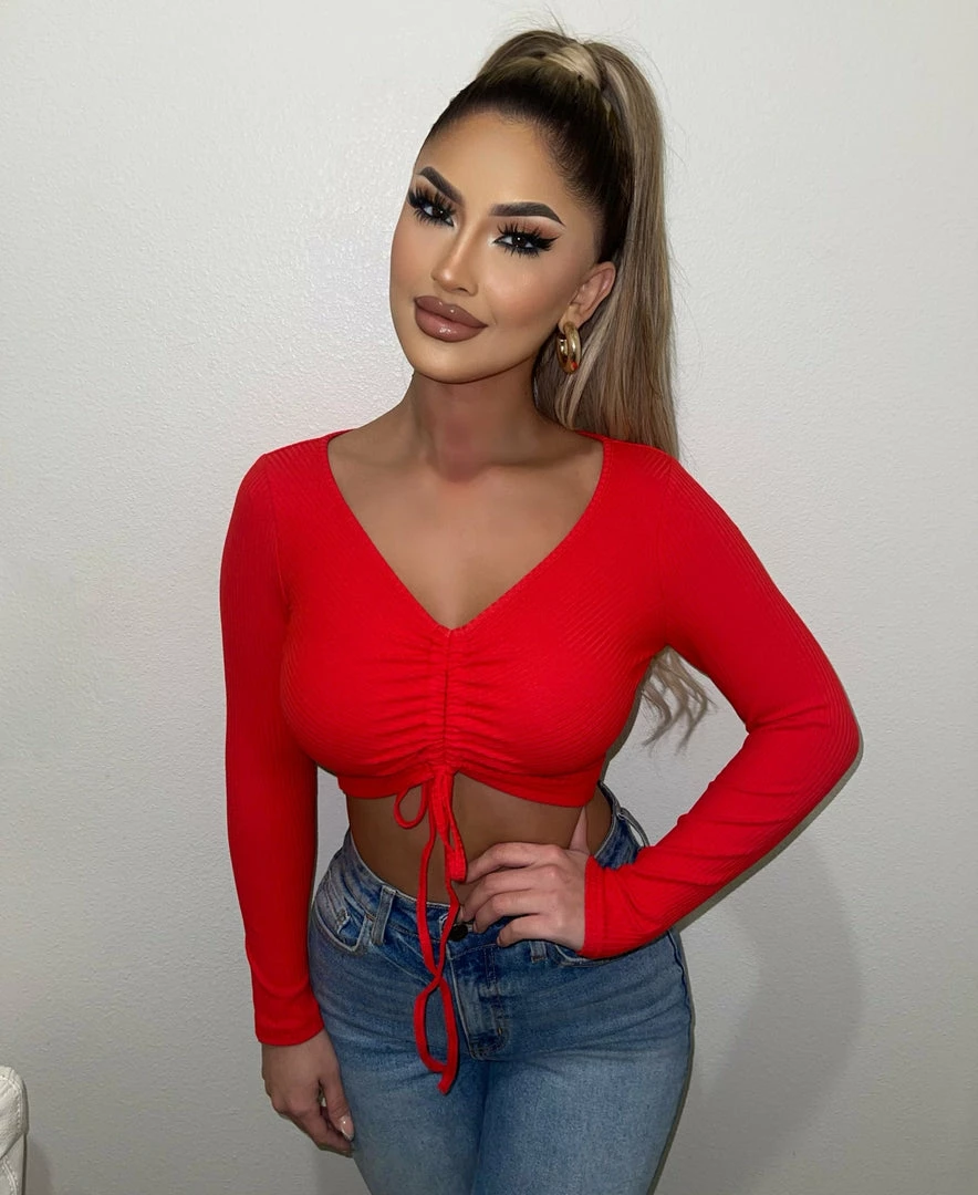 O.Vianca Lysa Long Sleeve Top(Red)FINAL SALE 1 O.Vianca Lysa Long Sleeve Top(Red)FINAL SALE