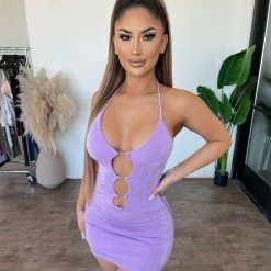 BLANC Hilda Halter Dress(Lavender) Dresses/Rompers