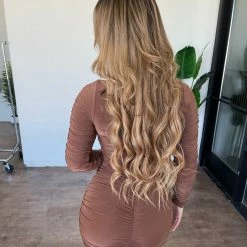 Sabora Raynise Long Sleeve Dress(Brown)