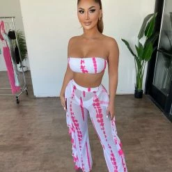 Rivir Tops Melina 3 Piece Set(Fuchsia/White)