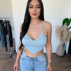 Mable Alexandra Cami Top(Light Blue) Tops