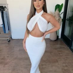 Sabora Tops Barbara Skirt Set(Off White)