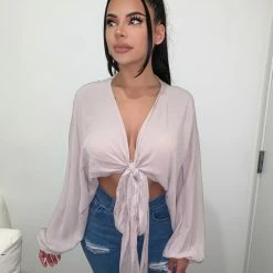 Mable Daniela Knot Top(Mocha)FINAL SALE Tops