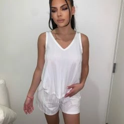 Illa Illa Olivia Tank Set(Off White)FINAL SALE