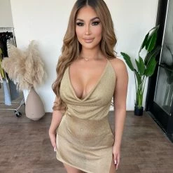 Bear Dance Kara Dress(Gold)