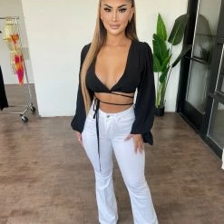 Balboa Steffie Jeans(White) Bottoms