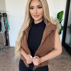 Tic Toc Charlie Sleeveless Vest(Brown)