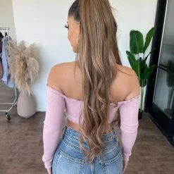 Junie Faith Off Shoulder Top(Light Pink) Tops
