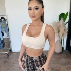 Hey Babe Tops Junie Tank Top(Cream)