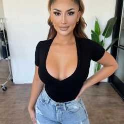 La Luxe Wilma Bodysuit(Black)