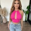 Tresser Tops Lulu Halter Top(Fuschia)