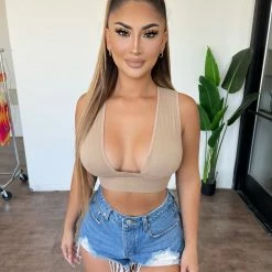ANWND Ayla Cropped Top(Light Mocha)