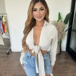 Ovianca Brisa Top(Oatmeal)