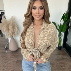 Emory Park Tops Zella Knot Top (Yellow)