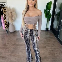 Bear Dance Hazal Bell Bottoms(Blue Multi)