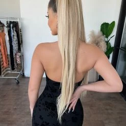 New Pink Dresses/Rompers Nita Halter Floral Dress(Black)