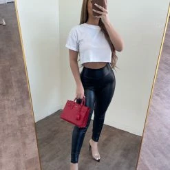 Mono B Tops Macy Cropped T-Shirt(White)Final Sale