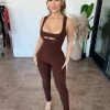 La Luxe Dresses/Rompers Ivy Tank Jumpsuit(Chocolate)