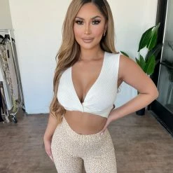 Audrey 3+1 Mabel Cropped Top(Off White)