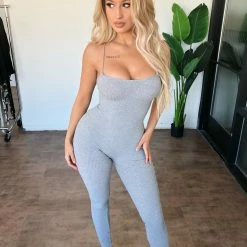 Pretty Knit Tara Cami Jumpsuit(Grey)