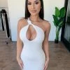 La Luxe Tamara One Strap Dress(Off White) Dresses/Rompers