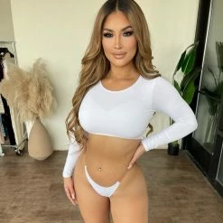 Ree Bees Carina Bikini Set(White) Tops