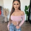 Junie Faith Off Shoulder Top(Light Pink) Tops