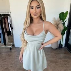 Mable Dresses/Rompers Melly Cami Flare Dress(Sage)